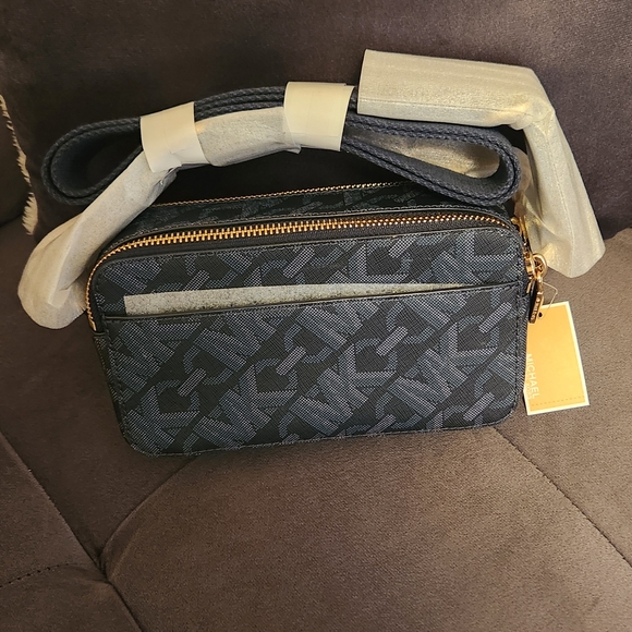 Michael Kors Navy and Gray Monogram Crossbody - Picture 2 of 4